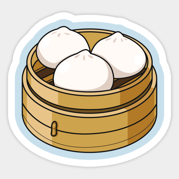 Dim sum cartoon illustration Sticker by Miss Cartoon